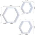 thumbnail image 6 of Oumilen 15.7” x 3.9” Blue White Hexagon Floating Shelves, Set of 6, 6 of 6