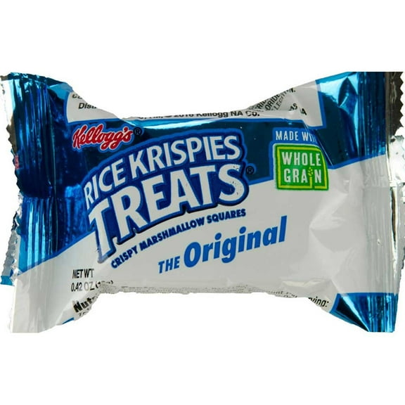 Kellogg Rice Krispies Whole Grain Original Marshmallow Squares, 0.42 Ounce - 600 per case.