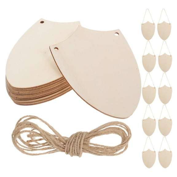 MRLESS 20pcs Blank Shapes For Diy Painting And Crafting Unfinished Wooden Ornaments For Home Decor Knight Party Supplies And Medieval Themed Events