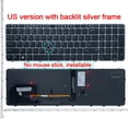 thumbnail image 1 of SP/US/RU pour HP EliteBook EliteBook 850 G3 850 G4 755 G3 ZBOOK 15U G3 G4 US Sans Clavier d'Ordinateur Portable Rétroéclairé Anglais US Rétroéclairé, 1 of 6