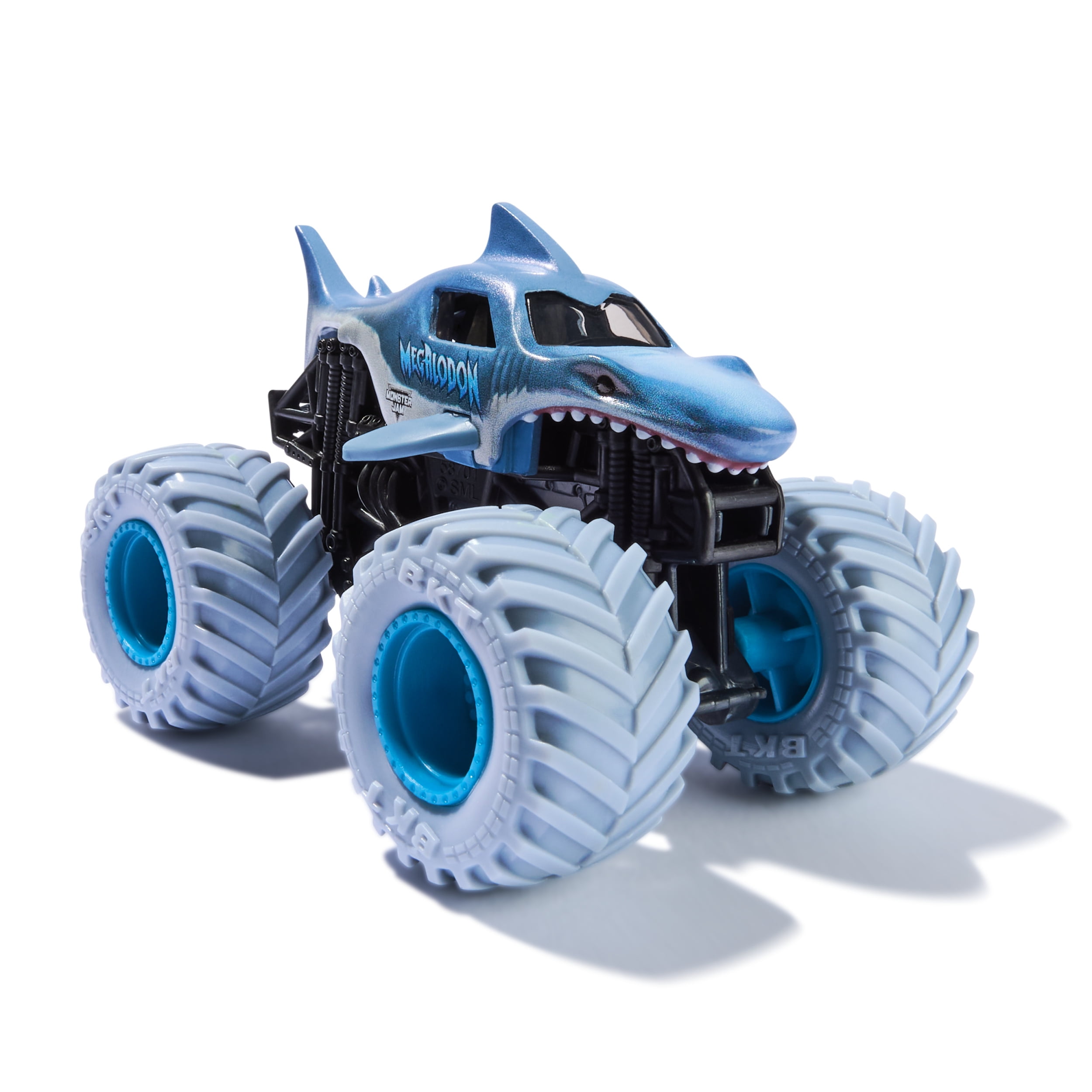 Monster Jam, Official Earth Shaker Vs. Megalodon Die-Cast Monster Trucks, 1:64 Scale, Kids Toys for Boys Ages 3 and up