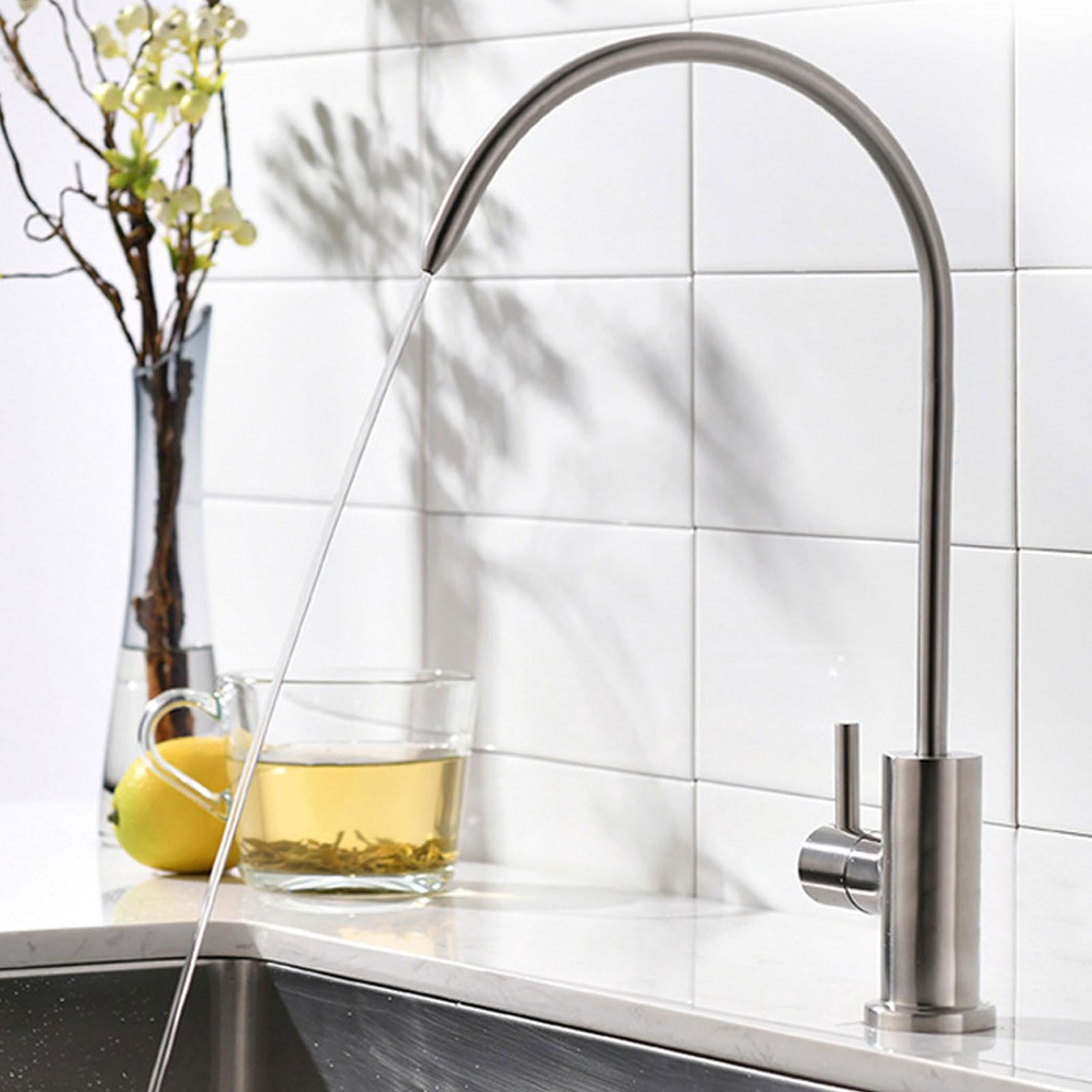 LAZIOEGR G1/2 Water Purifier Faucet 304 Stainless Steel 360 Degree Rotation Thickened Filtration Faucet for Kitchen and Bath, 11.4 x 8.6 inches