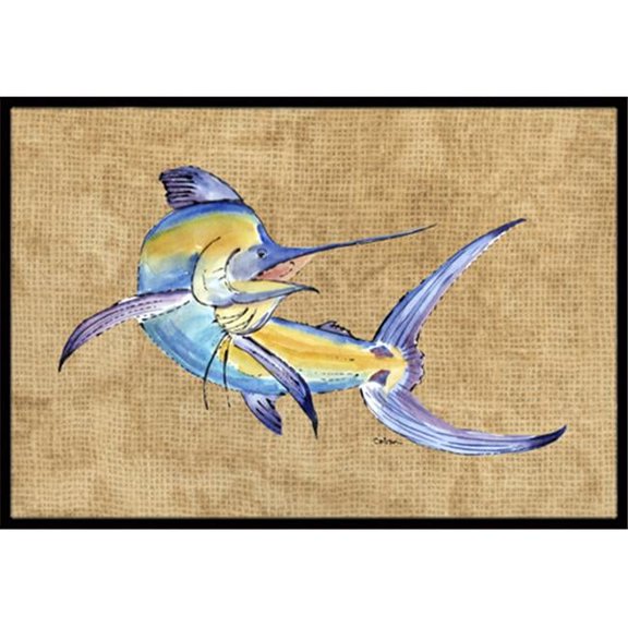 24 x 36 In. Blue Marlin Indoor or Outdoor Mat