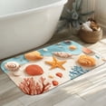 thumbnail image 4 of 1pc Seashells on Beach Absorbent Non-Slip Bathroom Thickened Flannel Rug Decor,Soft,Quick Drying,Suitable For Indoor/outdoor Use,Bathrooms,Bedrooms,Kitchens,Terrace,Laundry Rooms,16"x24", 4 of 7