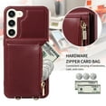 thumbnail image 4 of Dteck for Samsung Galaxy S21+ Plus Case with RFID Blocking Card Holder, Galaxy S21 Plus Crossbody Wallet Case Shockproof Purse PU Leather Protective Back Cover 6.6 Inch,Winered, 4 of 9