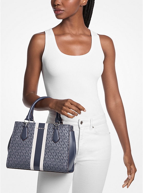 ♥️mariline♥️ Marilyn Medium Printed Signature Logo Satchel in CAMEL - Sale