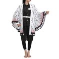 thumbnail image 3 of Kochou Shinobu Demon Slayer Cosplay Costume Set Anime Shinobu Haori Kimono Uniform Coat Women Halloween Roly Play Set, 3 of 4