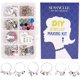 thumbnail image 1 of 1 caja de 98 abalorios de alambre expandibles para hacer pulseras, kit de inicio para hacer joyas, de 2,6 pulgadas, ajustables, en blanco, para colgantes, accesorios de joyería artesanal., 1 of 7