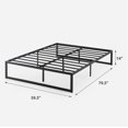 thumbnail image 3 of Zinus 14 inch Metal Platform Bed Frame with Steel Slat Support, 3 of 8