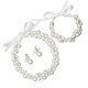 thumbnail image 4 of 1 juego de accesorios de joyería elegantes para boda, diadema de perlas para novia, pulsera y pendientes para dama de honor, fiesta para mujer, 4 of 6