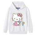 thumbnail image 5 of Hello Kitty-Sudadera con capucha de algodón para niñas, suéter con estampado bonito, jersey para bebé, Top, jersey para niños, ropa deportiva de ocio para niños, 5 of 5