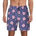 thumbnail image 2 of Goofa Cute Pig Printed Men's Swim Trunks Board Shorts Quick Dry Mens Swimming Trunks with Compression Liner,Breathable Fit Hawaii Beach Shorts-Small, 2 of 9