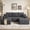 Light Gray, variant on COPIAE 108" Modular Sectional Cloud Couch with Ottoman, Boneless U-Shaped Sofa with Deep Seat, Comfy Corduroy Couches for Living Room, No Assembly Required, Black