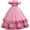 Pink, variant on ZHOGXU Kids Elegant Girls Sparkly Lace Layered Off Layer Princess Dress Glitter Formal Gown Birthday Party Outfit