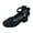 Black, variant on Dress Shoes for Girls Thick High Heels Fashionable Princess Party Wedding Footwear Size 3