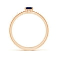 thumbnail image 2 of ANGARA Natural Classic Solitaire Oval Blue Sapphire Promise Ring in 14K Rose Gold for Women (Size-6x4mm) | September Birthstone, Anniversary, Jewelry Gift for Women | Natural Blue Sapphire Ring, 2 of 8