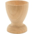 thumbnail image 3 of Wooden Egg Holder 2-1/8 inch, Pack of 6 Egg Cups Wooden & 6  2-1/2 inch Flat Bottom Eggs in a Cup, Wood Egg Unfinished, by Woodpeckers, 3 of 5