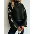 thumbnail image 4 of Women'S Chunky Knit Sweaters Fall Long Sleeve Mock Neck Oversized Pullover Tops Winter Fashion Clothes Black L, 4 of 10
