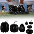 thumbnail image 3 of Clearance Under $9.9! 16PACK Fall Pumpkin Decor Set, Assorted Sizes & Colors for Thanksgiving & Halloween, Resin, (One Size, Black), 3 of 4