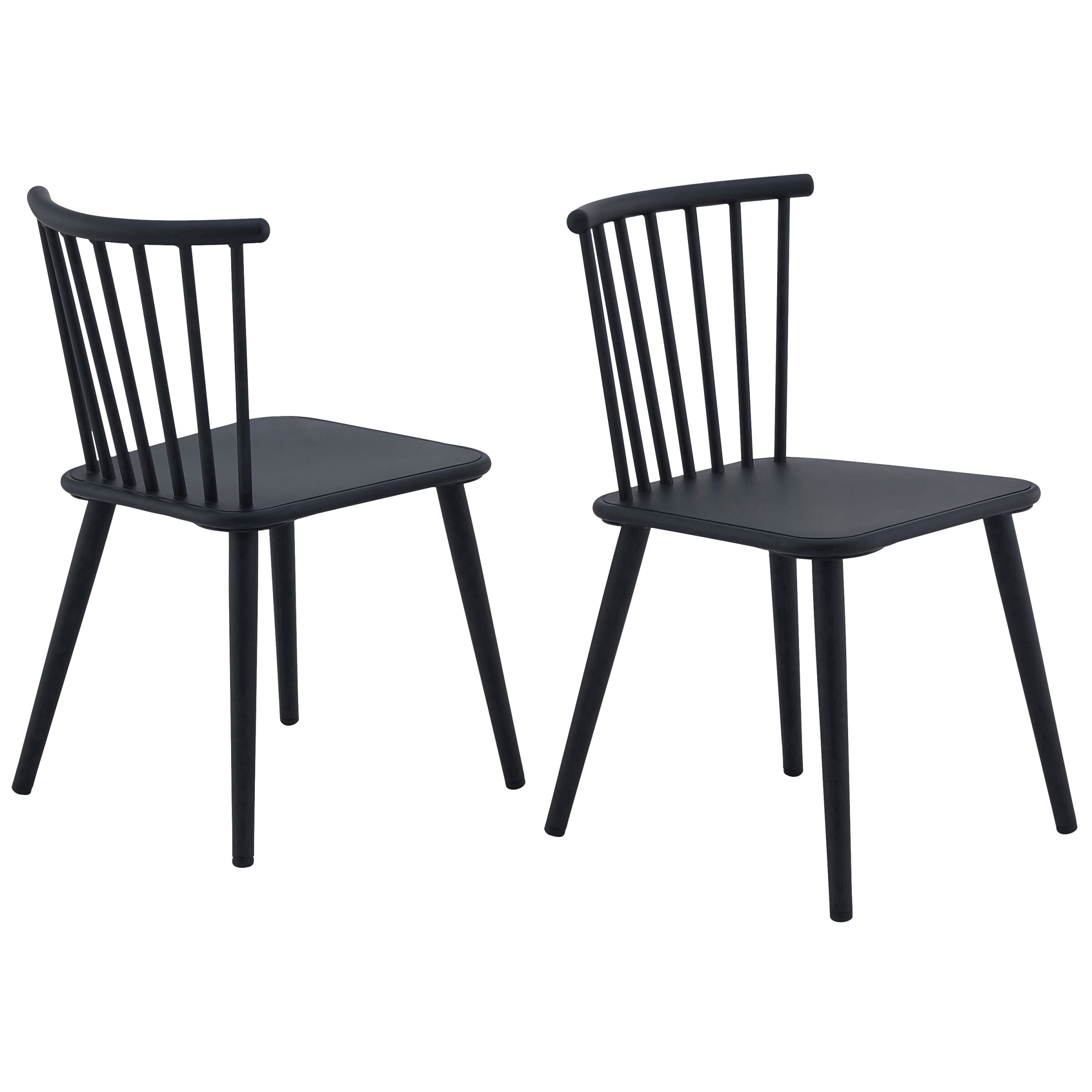 mainstays kids metal spindle chairs set of 2 black steel  walmart