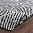 thumbnail image 4 of World Rug Gallery Contemporary Geometric Stripe Area Rug - BLACK 5' X 7', 4 of 8