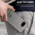 thumbnail image 5 of Designed for Google Pixel 9A Classic Case, Slim Leather Luxury Business PU Non-Slip Texture Grip Shockproof Bumper Protective Phone Cover Men Women For Google Pixel 9A,Gray, 5 of 9