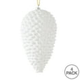 thumbnail image 3 of Vickerman 7" White Matte Glitter Pinecone Christmas Ornament, 4 per pack, 3 of 3