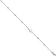 thumbnail image 2 of Sterling Silver Rhodium-Plated Cz Sideways Cross 7In W/1In Ext. Bracelet (Width 8.8) (Length 8) - Jbsp, 2 of 5