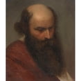 thumbnail image 2 of Karl Theodor von Piloty 20x23 Gold Ornate Framed and Double Matted Museum Art Print Titled - Study of a Bearded Man (Approx. 1850-60), 2 of 4