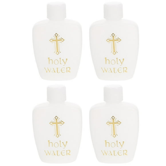 KAKOWELY 4 botellas de agua bendita decorativas para festivales, bodas y bautizos.