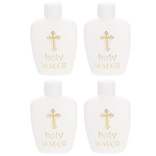 4 botellas decorativas de agua bendita para festivales, bodas y bautizos