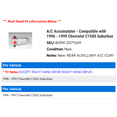 thumbnail image 2 of A/C Accumulator - Compatible with 1996 - 1999 Chevy C1500 Suburban 1997 1998, 2 of 2