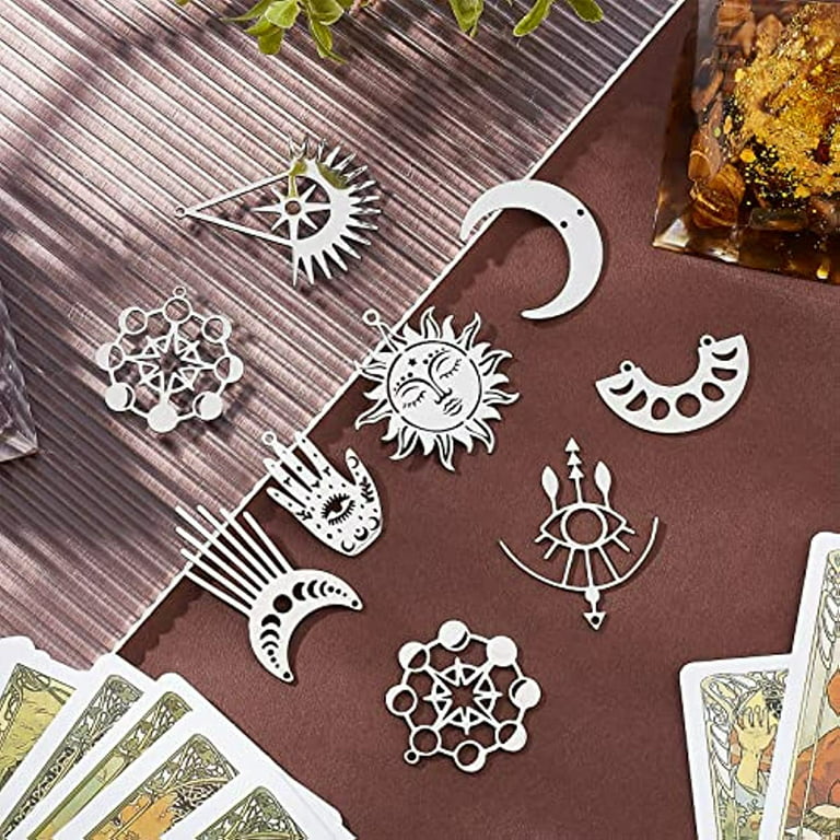 6pcs Metal Leaf Moon Charm With Two Hole Stainless Steel Charms For  Bracelets Making Earrings Jewelry Pendant DIY Accessories - AliExpress