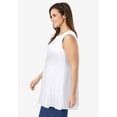 thumbnail image 3 of Woman Within Plus Size Sleeveless Fit-And-Flare Tunic Top, 3 of 4