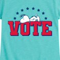 thumbnail image 3 of Peanuts - Vote Snoopy - Toddler & Youth Girls Short Sleeve Graphic T-Shirt, 3 of 6