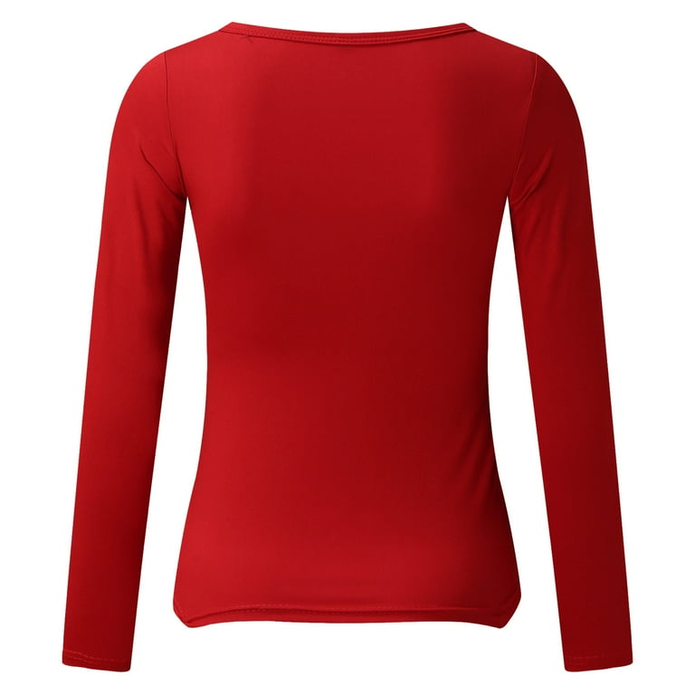 Women's Solid Color O-Neck Loose Long-Sleeved Shirt Women's Solid Color O-Neck Loose Long-Sleeved Shirt
