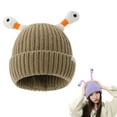 thumbnail image 2 of Family Glowing Knit Hat Stretchy Big Eye Design Fun Parent Child Cap, 2 of 9