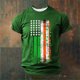 thumbnail image 1 of Ceisia Men's St. Patrick's Day American Irish Flag Shamrock T-Shirt | Short Sleeve Crew Neck Casual Tee Gifts, 1 of 4