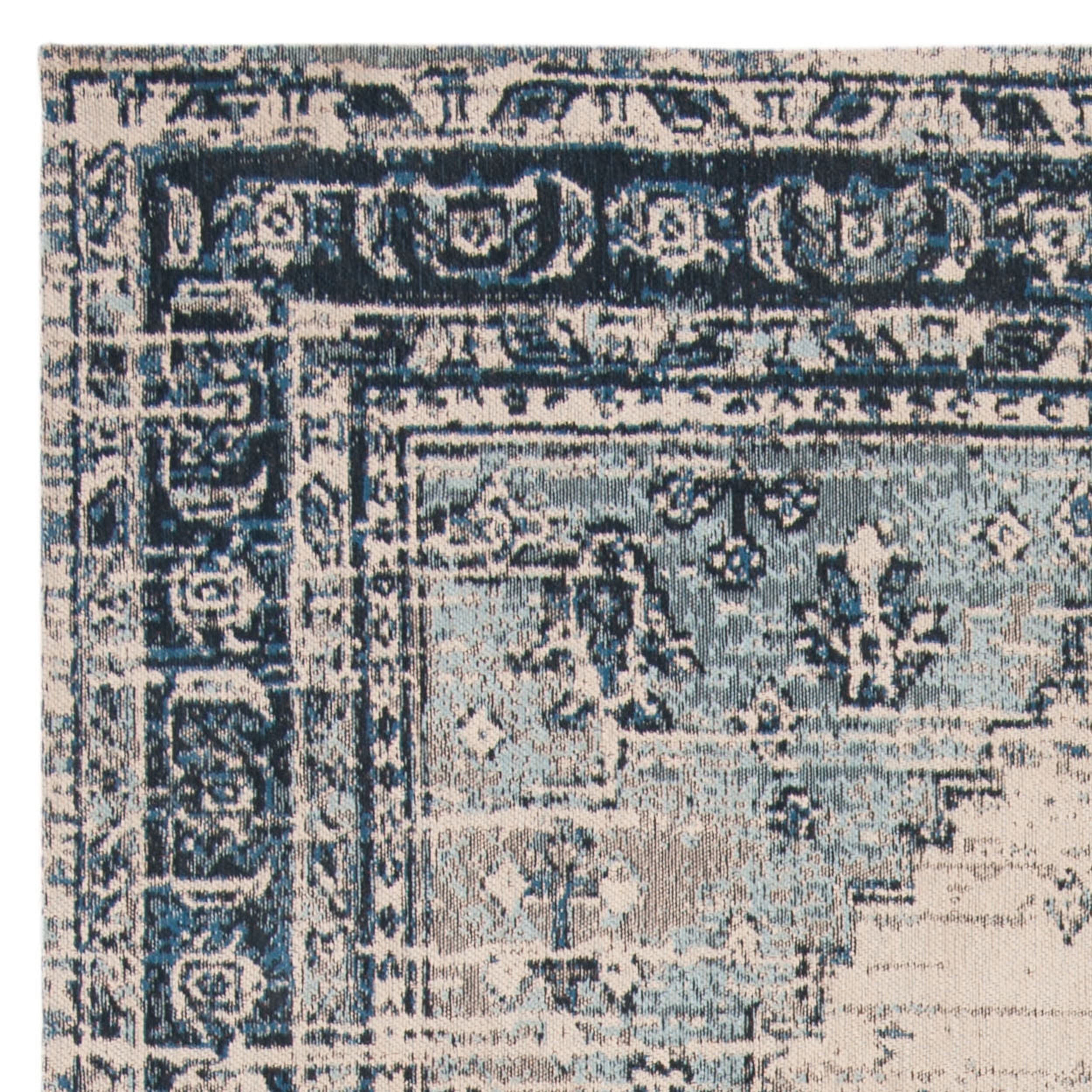 SAFAVIEH Classic Vintage Bedinn Overdyed Polyester Area Rug, Blue, 5' x 8'