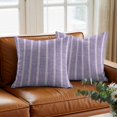 thumbnail image 6 of Throw Pillow Covers 26x26 Inch, Lavender Purple Striped Decorative Pillow Cases for Couch Sofa Bed, Modern Simple Lines Art Cotton Linen Square Home Decor Pillowcases with Hidden Zipper, 6 of 9