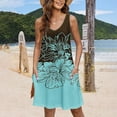 thumbnail image 6 of LYXSSBYX Boho Dresses for Women 2024 Women's Casual Sundress With Pockets Summer Boho Beach Dress Floral T-Shirts Dress V Neck Loose Tank Dresses, 6 of 6