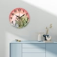 thumbnail image 4 of Pratyus Rainbow Palm Leaves Silent Wall Clock 10 Inches, Decorative Round Analog Wall Clock for Living Room, Bedroom, Kitchen, Office, Cafe - Wood Frame, Silent, Battery Operated 10x10in, 4 of 8