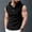 Black, variant on Men's Drawstring Hooded Tank Tops Textured Quarter Button Henley Sleeveless Gym Workout Muscle Shirts White
