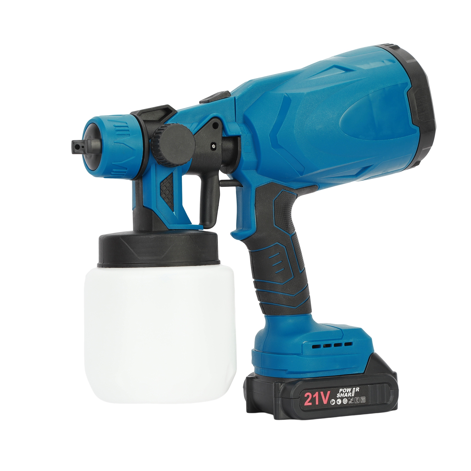 Thehsnt 600W Cordless Electric Paint Sprayer - 800mL Tank & 21V 2000mAh Battery, 3 Spray Patterns (H/V/Circle) for Furniture/Walls/Cars, 30000RPM Motor - 11”x9.5” Compact Design