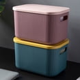 thumbnail image 2 of COOPHYA Plastic Storage Bin for Organizing and Storing 1Pcs 10.2X7.4X6.4in Blue, 2 of 8