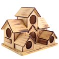 thumbnail image 2 of Casa Colgante de PáJaros Madera para Exteriores 6 Agujeros Patio Decoraciones Trasero, 2 of 5
