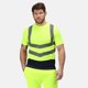 thumbnail image 2 of Regatta - Camiseta Pro Alta Visibilidad de Manga Corta para Hombre (Amarillo, Marino), 2 of 4