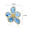 thumbnail image 6 of Hyasfey Women Brooch Flower Shape Alloy Faux Crystal Decor Anti-slip Bag Coat Collar Hat Scarf Decoration Clothes Pin Party Prom Garment Jewelry, 6 of 8