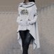 thumbnail image 2 of Gibobby Sudadera con Capucha para mujer Sudaderas con capucha estampadas con letras de manga larga para mujer de Navidad, con cordón, sudadera larga, blusa con bolsillo (Gris, M), 2 of 5