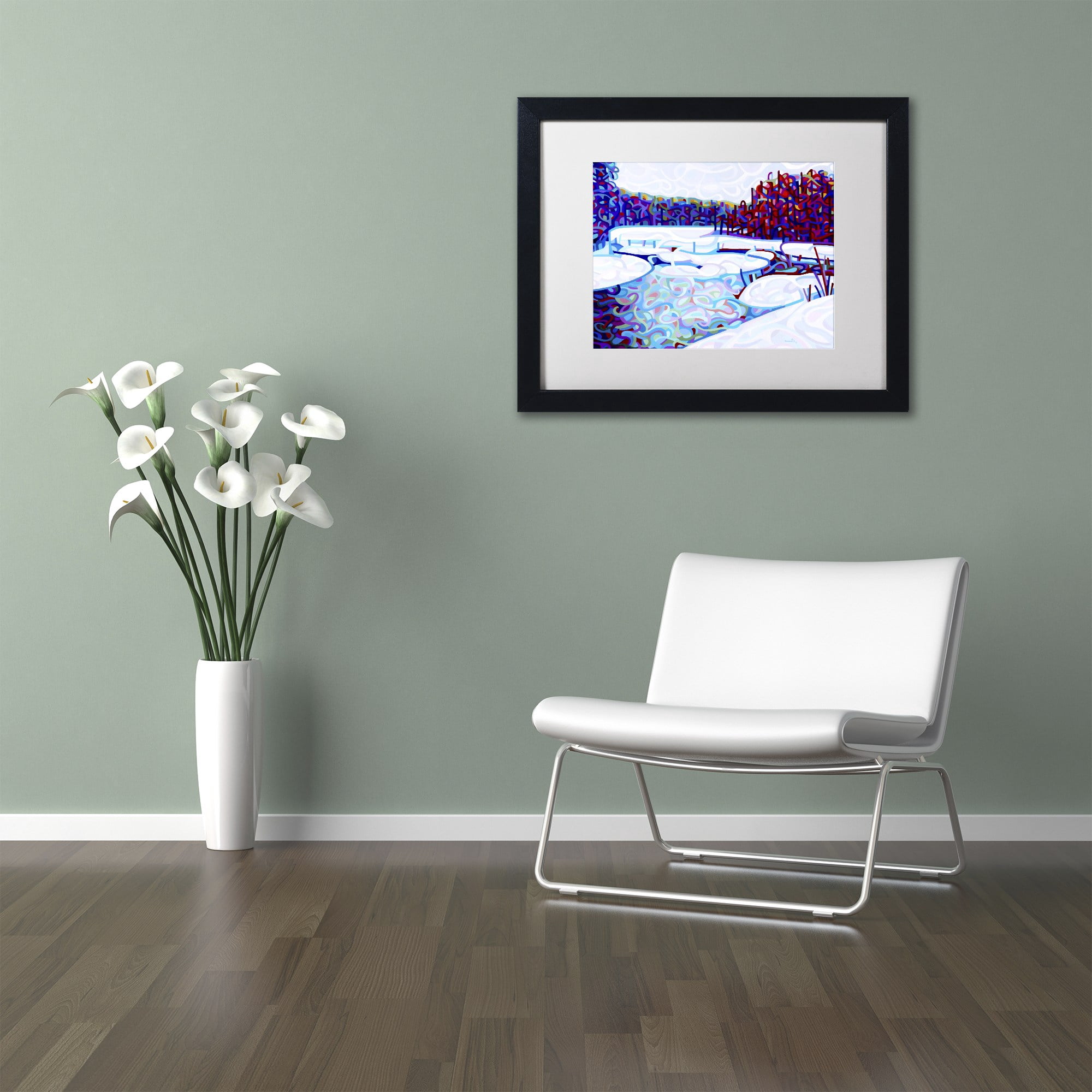 Mandy Budan 'Thaw' Matted Framed Art